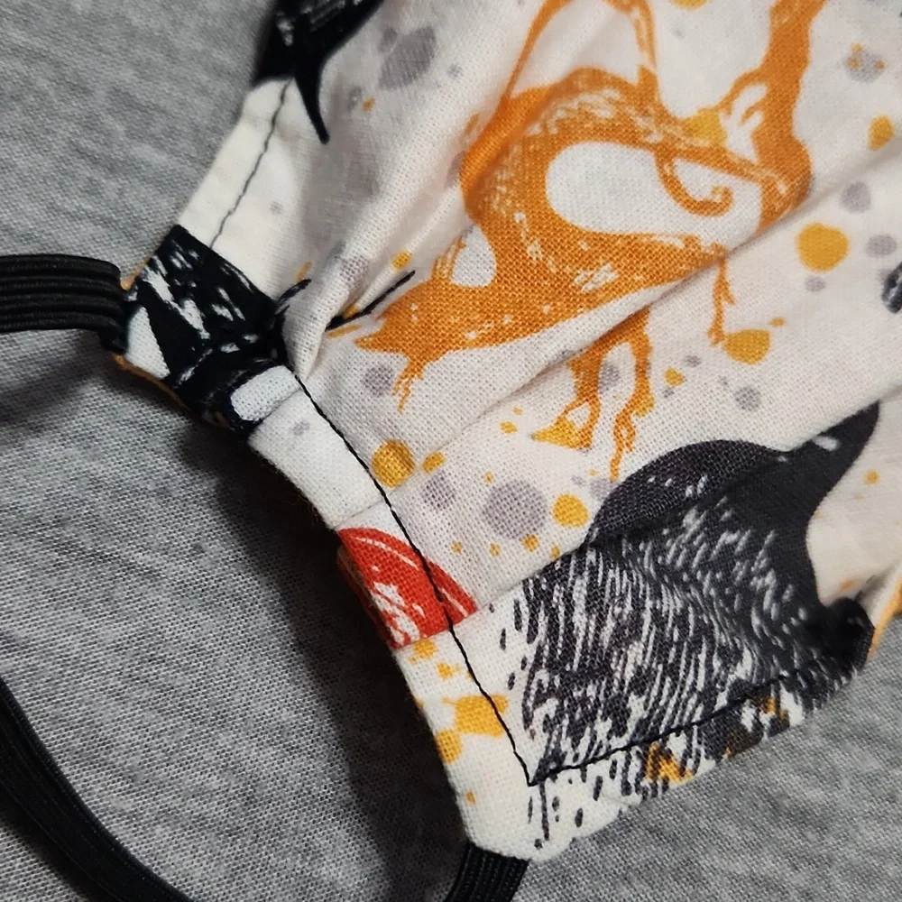 🔴🆓️ FREE* Halloween Theme Handmade Fabric Reversible Face Mask Facial Cover 🔴